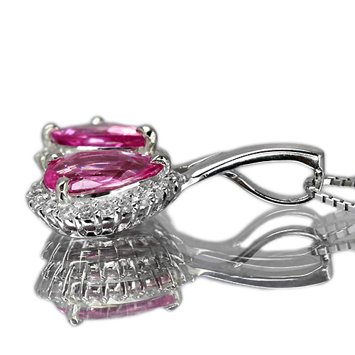 ピンクサファイア トータル2ctアップ ダイヤモンド プラチナ