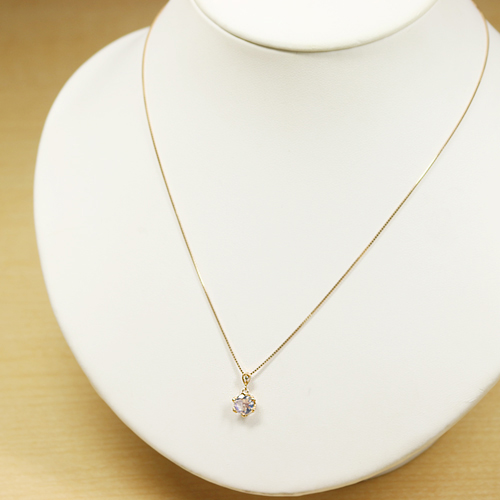 ブルームーンストーン 0.7ct ダイヤモンド ピンクゴールド ネックレス