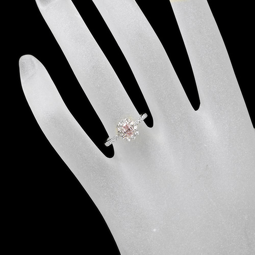 ピンクダイヤモンド 0.3ct/FPP ダイヤモンド0.4ct プラチナ リング