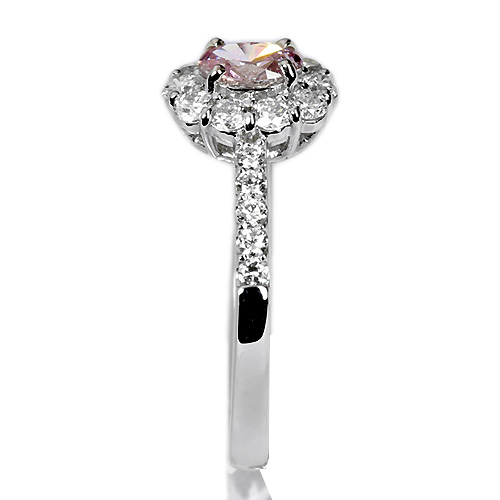 ピンクダイヤモンド 0.3ct/FPP ダイヤモンド0.4ct プラチナ リング