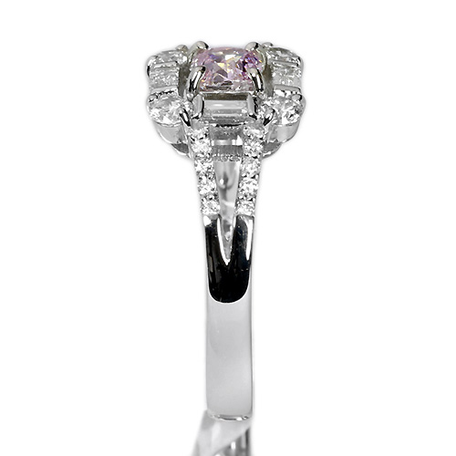 専用JQ344★高級 ピンク/カラーレスダイヤ0.31ct pt リング 鑑別付 ピンクダイヤモンド 0.3ct/FPP ダイヤモンド0.4ct プラチナ リング