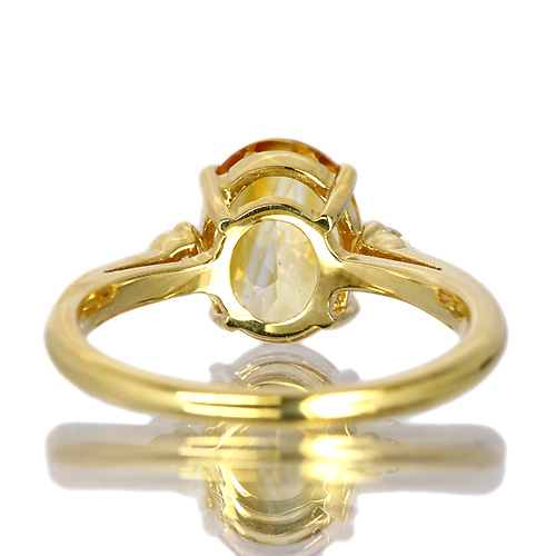 シトリン 1.5ct ダイヤモンド イエローゴールド リング（指輪）【品質