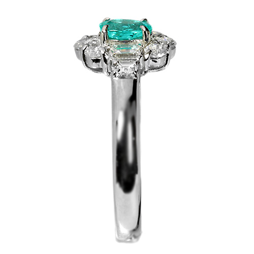 ブラジル産パライバトルマリン 0.6ct ダイヤモンド プラチナ