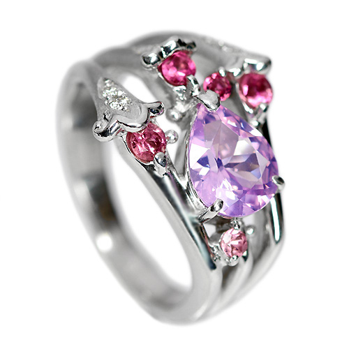 ラベンダーピンクスピネル 1.3ct (非加熱無処理) ピンクトルマリン