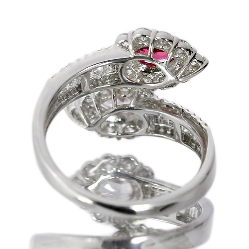 ピンクダイヤモンド 0.3ct/FLPP ルビー 0.4ct ダイヤモンド