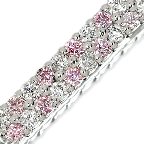 ピンクダイヤモンド＆ダイヤモンド 0.5ct ホワイトゴールド ネックレス 
