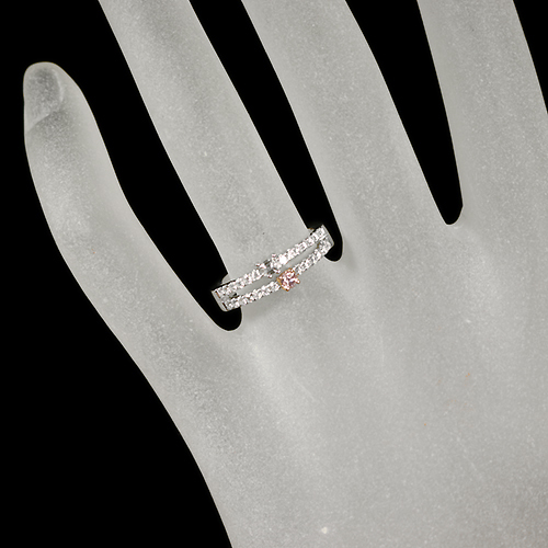 専用JJ84★高級 ピンクダイヤモンド0.15ct K18PG ヘッド 鑑付 crossfor公式】リング ピンクトルマリン0.1カラット/ダイヤモンド0.05
