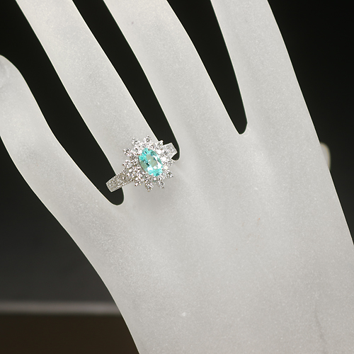 c...8　パライバトルマリン0.189ct.ダイヤモンドプラチナリング 第114回抽選販売＞パライバトルマリン 0.9ct ダイヤモンド プラチナ