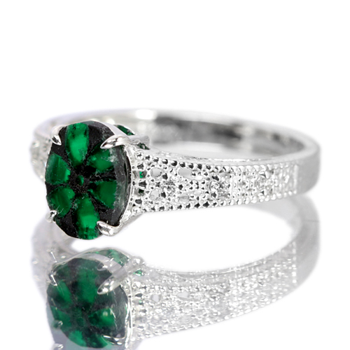 エメラルド　ダイヤモンド　プラチナ　リング エメラルド ダイヤ プラチナ950ハードプラチナリング R3604EM-P2