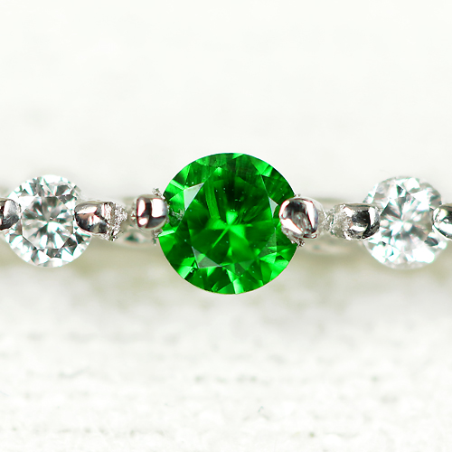 ロシア産デマントイドガーネット 0.4ct ダイヤモンド 約1ct プラチナ