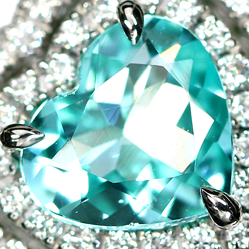 第118回抽選販売＞パライバトルマリン 0.8ct ハートシェイプ