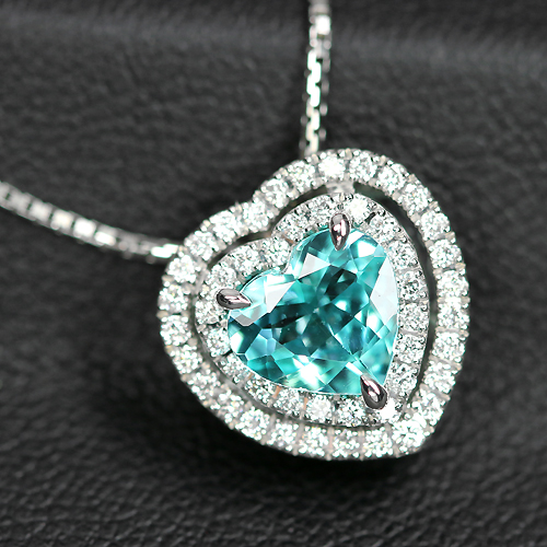 第118回抽選販売＞パライバトルマリン 0.8ct ハートシェイプ