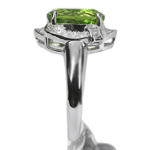 ペリドット 4.4ct ダイヤモンド プラチナ リング（指輪）【品質
