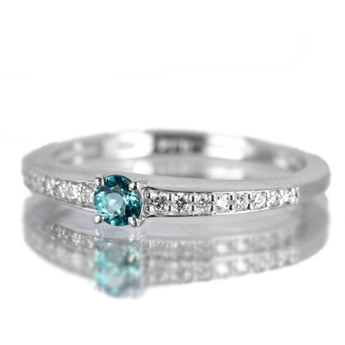グランディディエライト0.14ct ダイヤモンド プラチナ リング（指輪
