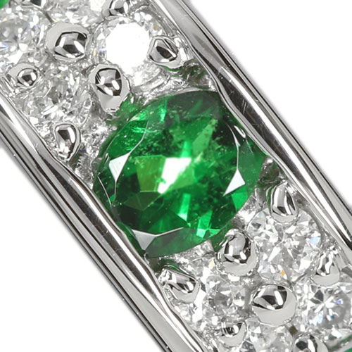 グリーンガーネット(ツァボライト) 0.47ct ダイヤモンド
