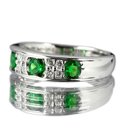 グリーンガーネット(ツァボライト) 0.47ct ダイヤモンド