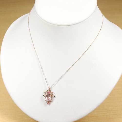 モルガナイト 2.8ct ルビー ダイヤモンド ピンクゴールド