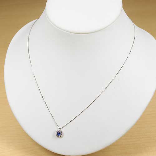 アウイナイト 0.29ct ダイヤモンド プラチナ ネックレス【品質保証書