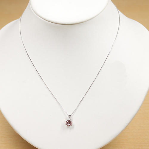 マラヤガーネットのひと粒ペンダント マラヤガーネットのひと粒ペンダント Pt900マラヤガーネット2.01