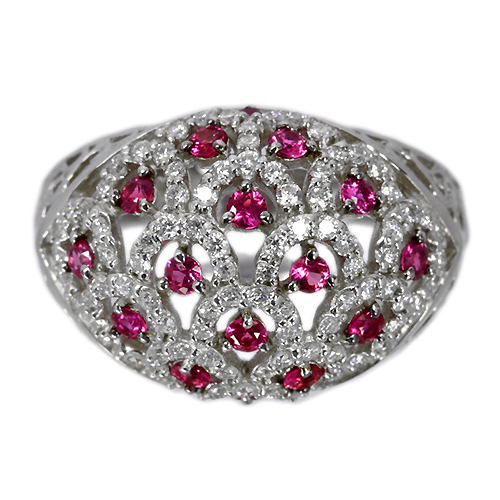 ルビー 0.5ct ダイヤモンド プラチナ リング(指輪)【品質保証書/宝石