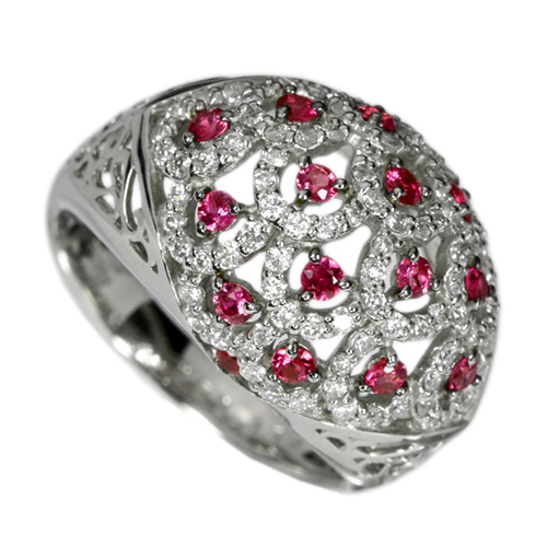 ご予約品アフリカ産 天然ルビー8.5CTクローム ダイオプサイド 指輪 ルビー 0.5ct ダイヤモンド プラチナ リング(指輪)【品質保証書/宝石