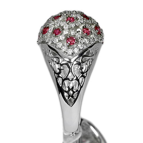 ルビー ダイヤモンド プラチナ　リング ルビー 0.5ct ダイヤモンド プラチナ リング(指輪)【品質保証書/宝石