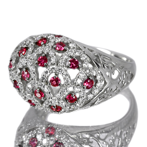 ルビー 0.5ct ダイヤモンド プラチナ リング(指輪)【品質保証書/宝石