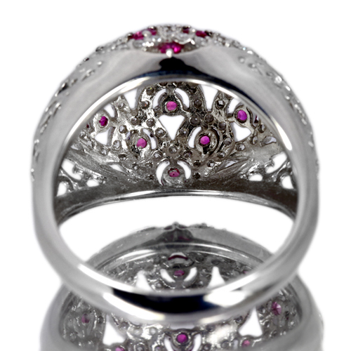 ルビー 0.5ct ダイヤモンド プラチナ リング(指輪)【品質保証書/宝石 