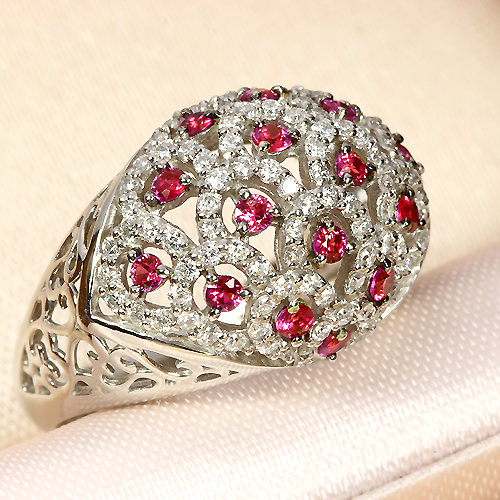 ルビー 0.5ct ダイヤモンド プラチナ リング(指輪)【品質保証書/宝石