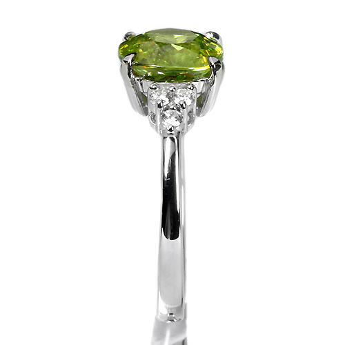スフェーン 3.0ct ダイヤモンド プラチナ リング（指輪）【品質
