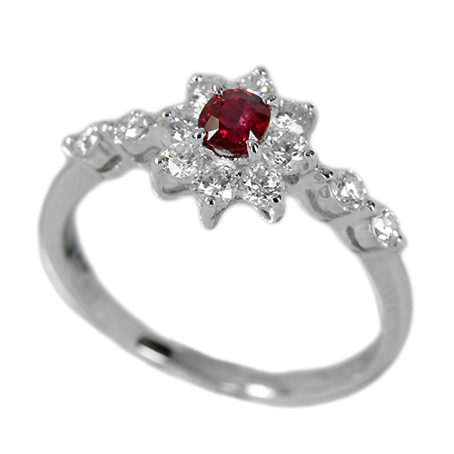 pt900 ビルマ産非加熱スタールビー3.66ct D1.20ct 指輪 pt900 ビルマ産非加熱スタールビー3.66ct D1.20ct 指輪 アクセサリー