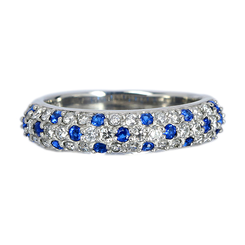 アウイナイト 0.2ct ダイヤモンド プラチナ パヴェ リング(指輪)【品質 