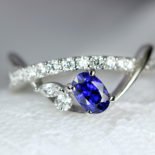 第138回抽選販売＞非加熱コーンフラワーブルーサファイア 0.77ct
