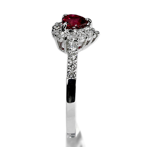 第140回抽選販売＞ノンヒート(非加熱)ルビー 0.73ct ハートシェイプ