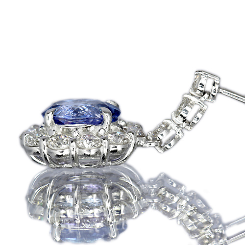タンザナイト 1.66ct ＆ ダイヤモンド1.04ct プラチナ ピアス【品質