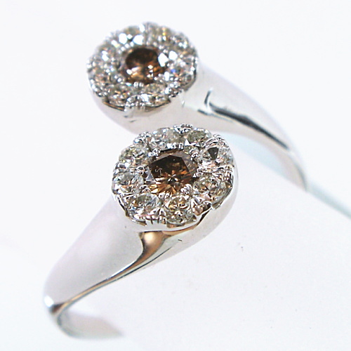 シャンパンブラウンダイヤモンド ダイヤモンド ホワイトゴールド