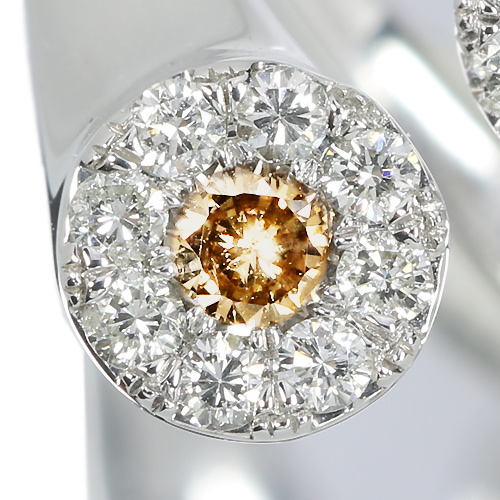 シャンパンブラウンダイヤモンド ダイヤモンド ホワイトゴールド