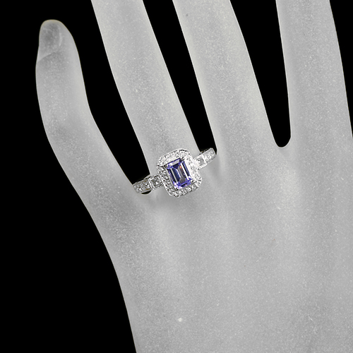 サファイア 約1ct ダイヤモンド ホワイトゴールド リング(指輪）【品質 