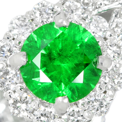 第143回抽選販売＞ロシア産デマントイドガーネット0.48ct ダイヤモンド  