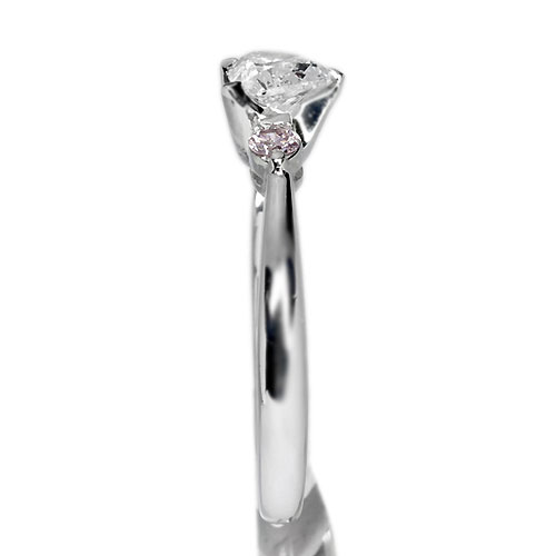 ハートシェイプダイヤモンド 0.36ct ピンクダイヤモンド プラチナ