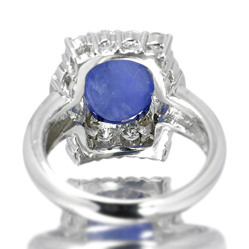 スターサファイア 6.9ct ダイヤモンド プラチナ リング（指輪）【品質