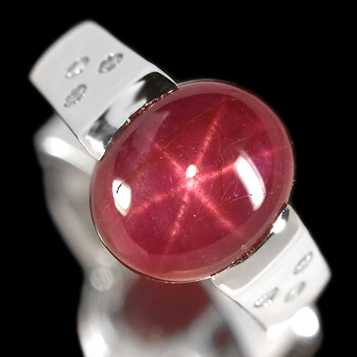 スタールビー 7.24ct ダイヤモンド プラチナ リング（指輪