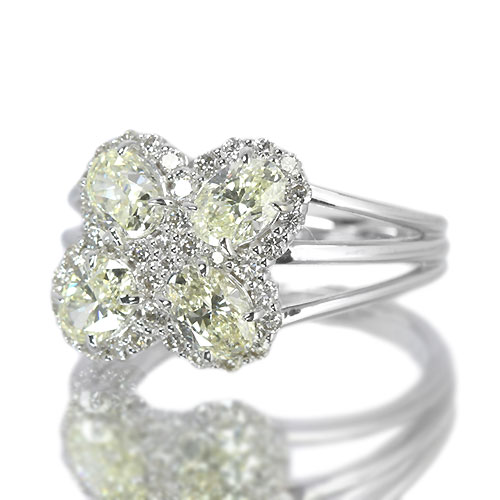 イエローダイヤモンド 1.25ct/VLY ダイヤモンド ホワイトゴールド  