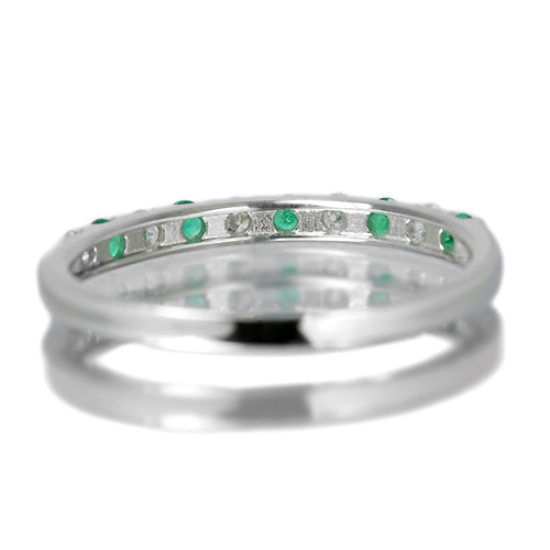 エメラルドエタニティリング9号 楽天市場】エメラルド ダイヤモンド リング エタニティ 18金 プラチナ