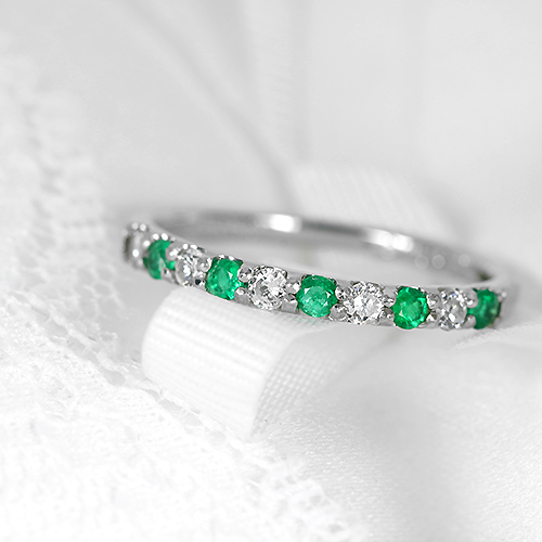 第148回抽選販売＞エメラルド ダイヤモンド プラチナ エタニティ