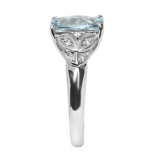 アクアマリン 2.3ct ダイヤモンド プラチナ リング（指輪