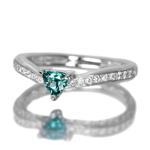 グランディディエライト 0.21ct ダイヤモンド プラチナ リング（指輪 