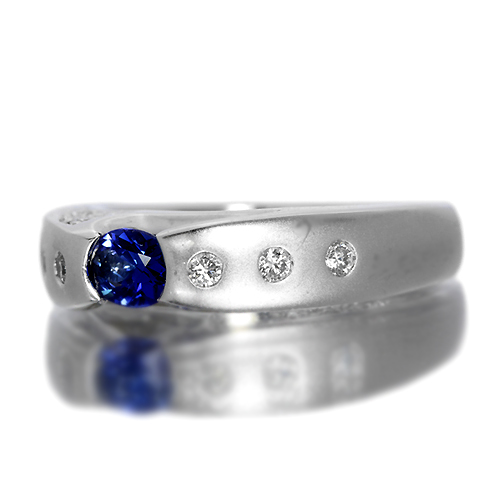 専用です☆ブルーサファイア0.3ct プラチナリング 美品 ブルーサファイヤ 0.38ct ダイヤモンド プラチナ リング(指輪