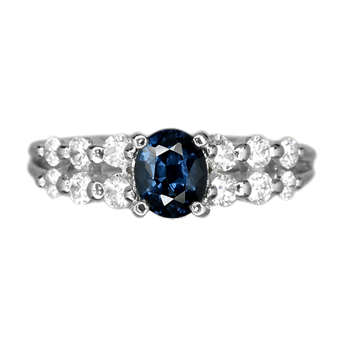 カラーチェンジガーネット 0.86ct ダイヤモンド プラチナ リング（指輪 