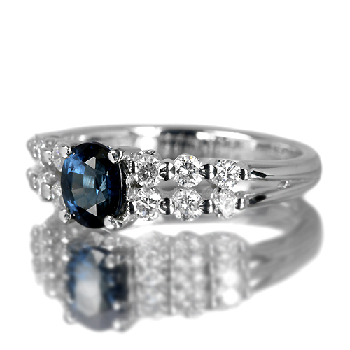 カラーチェンジガーネット 0.86ct ダイヤモンド プラチナ リング（指輪 